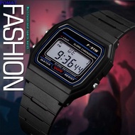 Classic F-91W Style Digital Watch | Black Resin Strap, Multi-Function Sport Design, Original Look, I