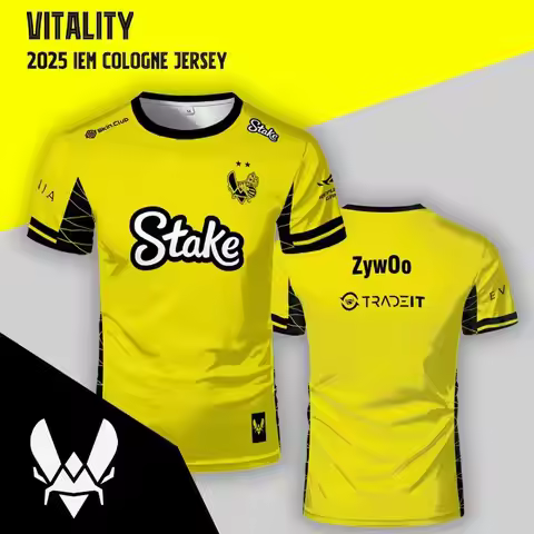 Team Vitality Esports Club University 2025 IEM Cologne Jersey CSGO Pro League Major Training Uniform