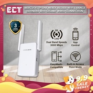 Mercusys TP-Link ME80X AX3000 Wi-Fi 6 Range Extender with Gigabit Wired Connection and Easy One-Touc