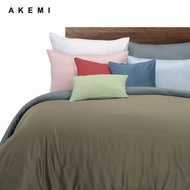 100% Cotton AKEMI Cotton Essentials Fitted Bedsheet Set Colour Home Divine - Super Single / Queen / King - 650TC