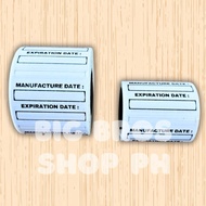 Manufacture Date and Expiration Date Thermal Sticker - Water Proof Sticker