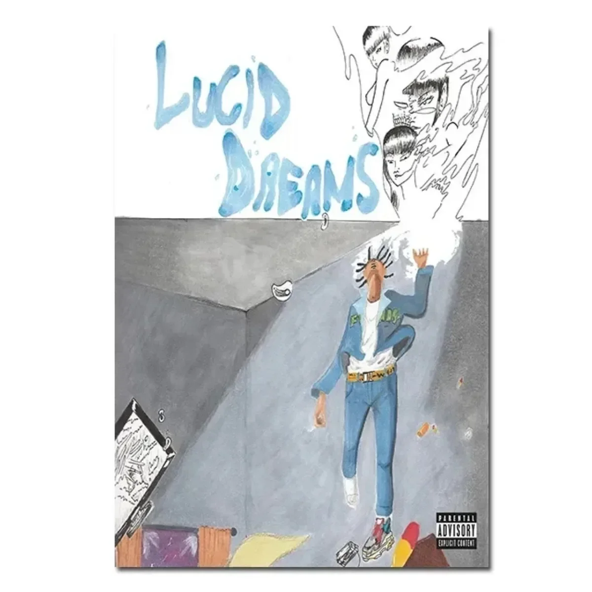 Canvas Painting Posters and Prints Wall Art Hip Hop Singer Juice WRLD Album Cover Juice Wrld Wall Ar