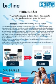 Men vi sinh Men tiêu hóa cho chó mèo BIOLINE MBR9 giúp giảm tiêu chảy táo bón biếng ăn bệnh vặt