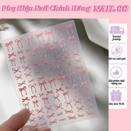 5d pink bow nail decoration Stick nail art sticker nail stickers