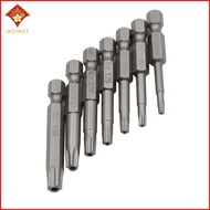 [WY3] 7pc Five-star Hollow Screwdriver Bit With Hole S2 Magnetic Screwdriver Bit Set Screwdriver Hea