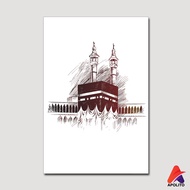 HIASAN DINDING KABAH WALL DECOR PAJANGAN DINDING ISLAMI PAJANGAN DINDING KABAH MONOCHROME
