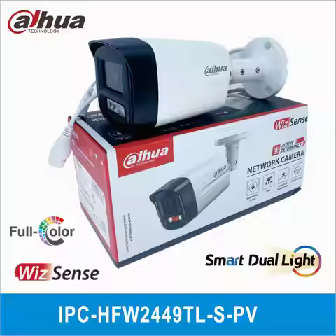 Dahua IPC-HFW2449TL-S-PV 4MP Smart Dual Light Active Deterrence Fixed-focal Bullet WizSense Network 