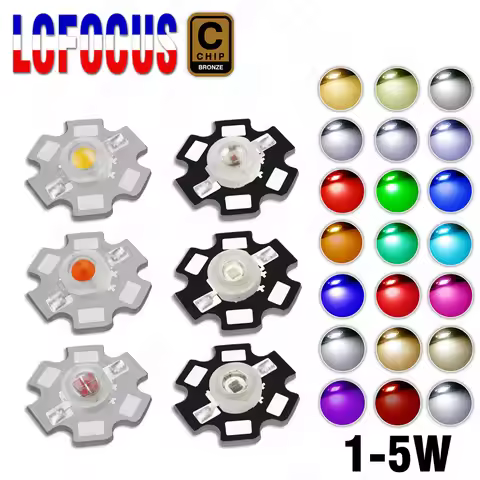 High Power LED COB Chip 1W 3W 5W Warm Cool White Red Blue Green Yellow Full Spectrum 660nm 440nm For