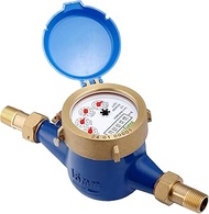 Watflow DN15 Water Meter,Measuring in Cubic Meter, Cold Water Meter for Garden or Home,1/2" NPT Coup