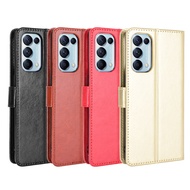 Suitable for OPPO Reno5 5G Phone Case Flip Reno5 Pro 5G Phone Leather Case Card Case SHS