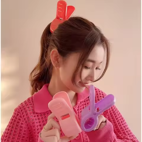 Colorful Cute Arrietty Cosplay Shark Hair Clip Adult Kid Red Ponytail Hairpin Fashion Korean Hair Cl