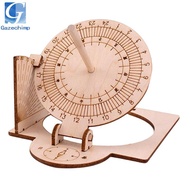 [Gazechimp] Equatorial Sundial Clock DIY Wooden Scientific Model Easily Install Durable