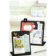 Desktop Magnetic Message Board Esthetic Writable Chalkboard Memo Stand With Magnet Clips — Study & O