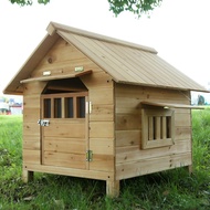 [ST]💘Outdoor Dog House Outdoor Indoor Rainproof and Sun Protection Solid Wood Pet Bed Cat House Cat House Dog House Pet