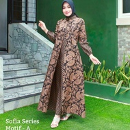 Gamis Batik Premium • Gamis Batik Kombinasi • Gamis Batik Cardigan