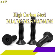 Grade 12.9 High Strength Countersunk Head Hexagon Screws Flat Head Screws Hexagon Bolts M1.6/M2/M2.5