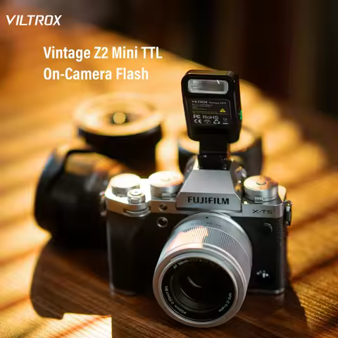 Viltrox Vintage Z2 Mini TTL Camera Flash Speedlite Foldable Design LED Fill Light Flash Trigger Vlog