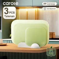 Carote Set Talenan Papan Pemotong 3pcs Plastik Tebal Berkualitas Tinggi Anti Slip