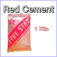 Red Cement 1 Kilo  Colored Cement For Floor ๑ ♟