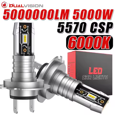 5000W H7 LED Light Bulbs 5000000LM H4 LED Headlight Canbus NO Error H7 Auto Turbo Light Fog Lights P