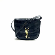 Saint Laurent YSL 黑金 kaia 22年 鱷魚壓紋 肩背包