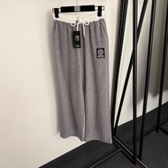 2ZBM Chrome Hearts Elegant Slim Fit Dopamine Women's Embroidered Elastic Waist Casual Long Pants