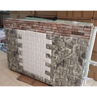 3D Foam Brick Wallpaper TEXTURES EMBOSSED - FB 002 Grey Marble