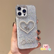 3D Pearl Heart Pony Rhinestone Case For Vivo Y13 Y12 Y12A Y12S Y11 Y11S Y10 Y5S Y3S T4X T4 T3 Lite U