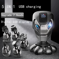 NEW  5 in 1 Rotary Electric Razor 7D 7 Floating Heads Beard Nose Bald Head Hair Trimmer Razor Clippe