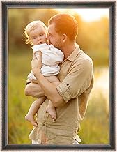 18x24 Frame Vintage Green, Ornate 24x18in Picture Frame with Floral Trim, for 18 x 24inch Gallery Ph