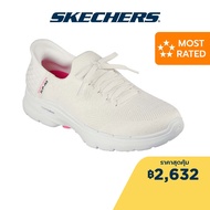 Skechers สเก็ตเชอร์ส รองเท้าผู้หญิง Women Slip-Ins GOwalk 6 Lovely Day Walking Shoes - 124568-OFWT Air-Cooled Memory Foam Dual-Density, Hyper Pillar Technology, Machine Washable, Ortholite, Slip-Ins, Ultra Go