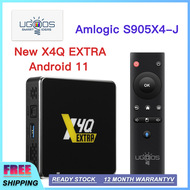 Ugoos X4Q กล่องทีวี Android อัจฉริยะขนาดพิเศษ11 DDR4 4GB 128GB S905X4-J Amlogic WiFi BT5.0 1000M 4K 