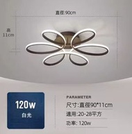 簡約大氣LED吸頂燈（咖啡色90cm/白光120w）