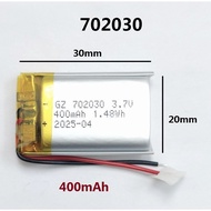 702030 Rechargeable Battery 400mAh Li-Polymer 3.7V For Replacement MP3 GPS Camera Fan Toys Smart Wat