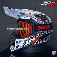 HELM JPX CROSS FOX1 X13  PEARL WHITE GLOSS PAKET GANTENG GOOGLE SNAIL HELM JPX KLX ORIGINAL HELMET MOTO TRAIL SUPERMOTO HELM FULL FACE MOTO CROSS TERBAIK TERMURAH