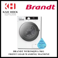 BRANDT WFB194QWA 9KG FRONT LOAD WASHING MACHINE + 2 YEARS WARRANTY