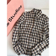 ONEONE2025 | Acne Studio * s Spring Summer New Style Jennie Same Style Checked Retro Pleated Show Sh