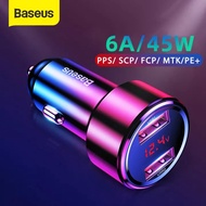 Baseus Quick Charge 3.0 4.0 Car Charger AFC SCP for Xiaomi Huawei (45W)