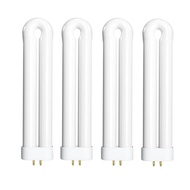 danglan-4 Pack Bug Zapper Replacement Light Bulb U Shaped Twin Tube Bulb for Outdoor Mosquito Zappe