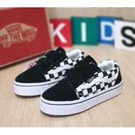 Vans Shoes For Children Sneakers For Boys Vans Old Skool School Shoes For Children Black White Checkerboard Premium Quality Size 21.35