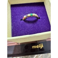 Japanese Light Jewelry agete Rare Out Of Print 14k Colorful Treasure Lucky Ring