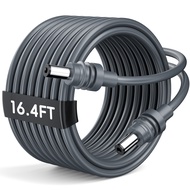 ECILY 5M Starlink Mini Cable 6.5 16.4FT Mini Type-C to DC 100W Power Satellite Charging Cable Waterp