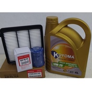 HONDA CIVIC FE 1.5 TURBO 2022year OIL FILTER + AIR FILTER + KOYOMA 0W20 FULLY SYNTHETIC ENGINE OIL