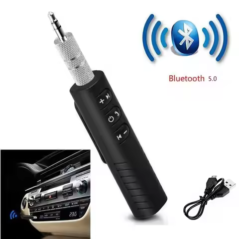 Wireless Bluetooth 5.0 Receiver Adapter 3.5mm Jack For Car Music Audio Aux A2dp Headphone Reciever H