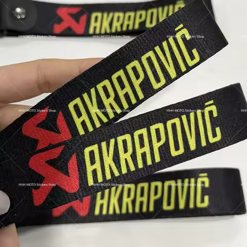 1PC Knitting Keychain Custom for Akrapovic Double Sided Car Key Chains Holders Personalize Company K