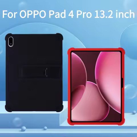 For Oppo Pad 4 Pro Android 15 Tablet,13.2 inch Tablets Case,Soft Silicone Adjustable Stand Cover Lig