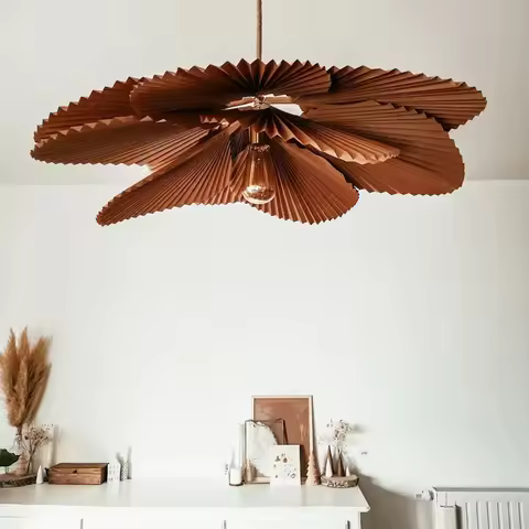 Modern Style Home Chandelier Restaurant Kitchen Bedroom Foyer Lighting Fixtures E27 Bulb Paper Flowe