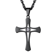 U7 Zirconia Cross สร้อยคอพร้อมจี้ S สำหรับสร้อยคอพร้อมจี้ไม้กางเขนศาสนาผู้หญิง