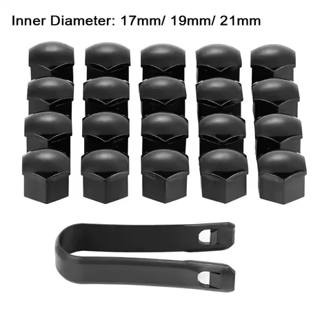 20Pcs Universal 17mm/19mm/21mm Plastic Car Wheel Nut Covers Bolt Caps For Audi A3 A4 B8 B9 A5 Q3 Q5 