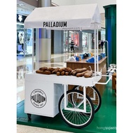 Street Stall Cart Night Market Mobile Stall Cart Multifunctional Coffee Milk Tea Cart Handcart Comme